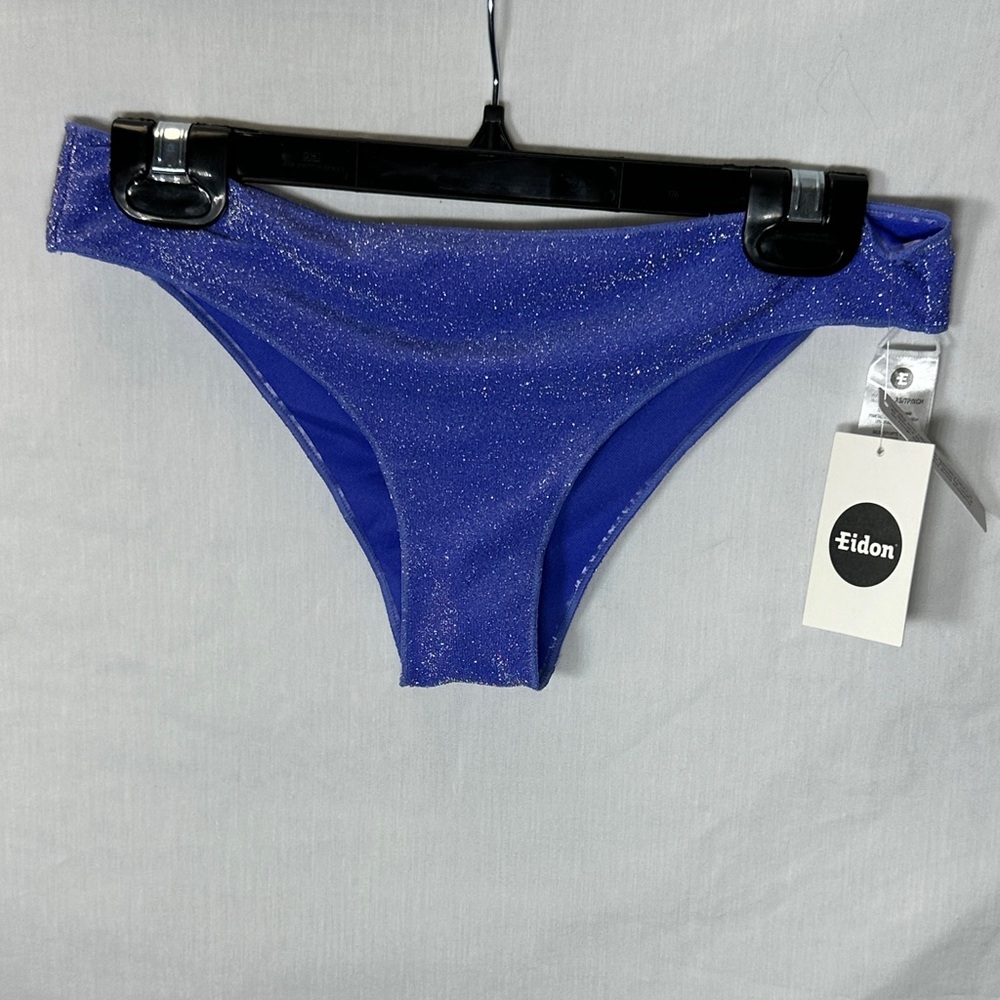 Eidon Blue Purple Glitter Sparkle Bikini Bottom